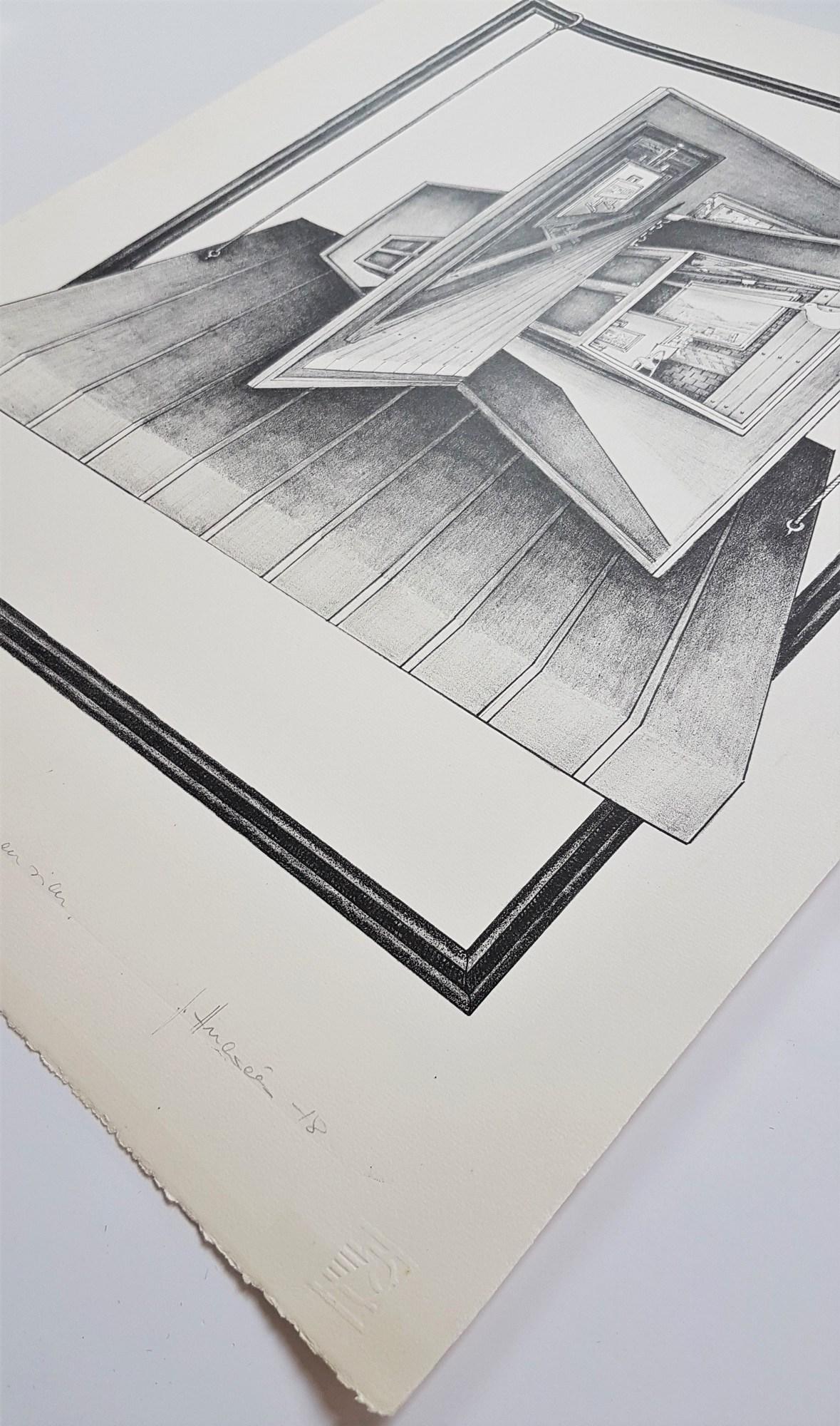 Gerhard Andrées
Two Opposing Views Meet (Zwei entgegengesetzte Betrachtungen begegnen sich)
Lithograph
Paper size: 25