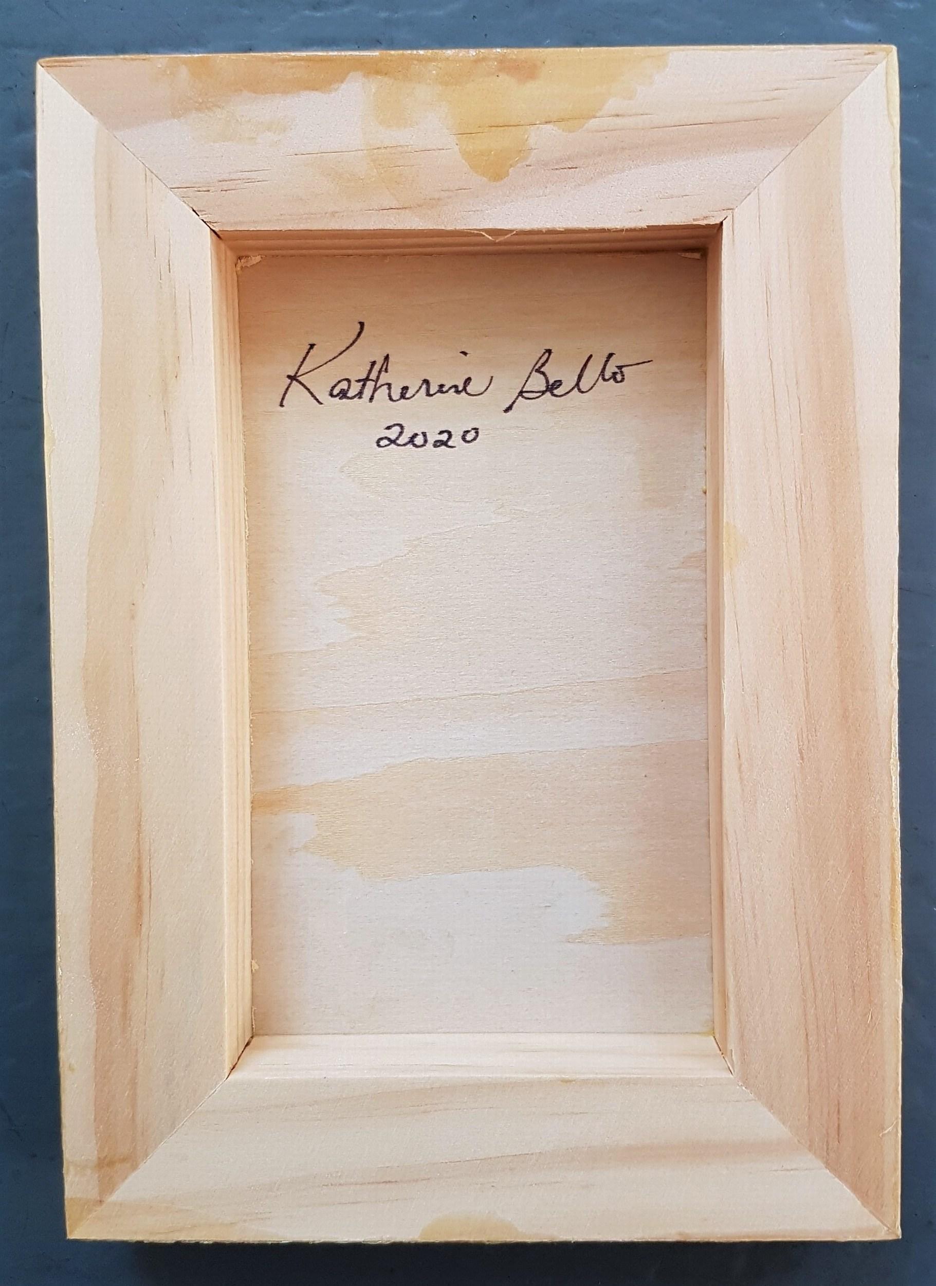 Small Abstract #12 - Orange Abstract Painting by Katherine Bello