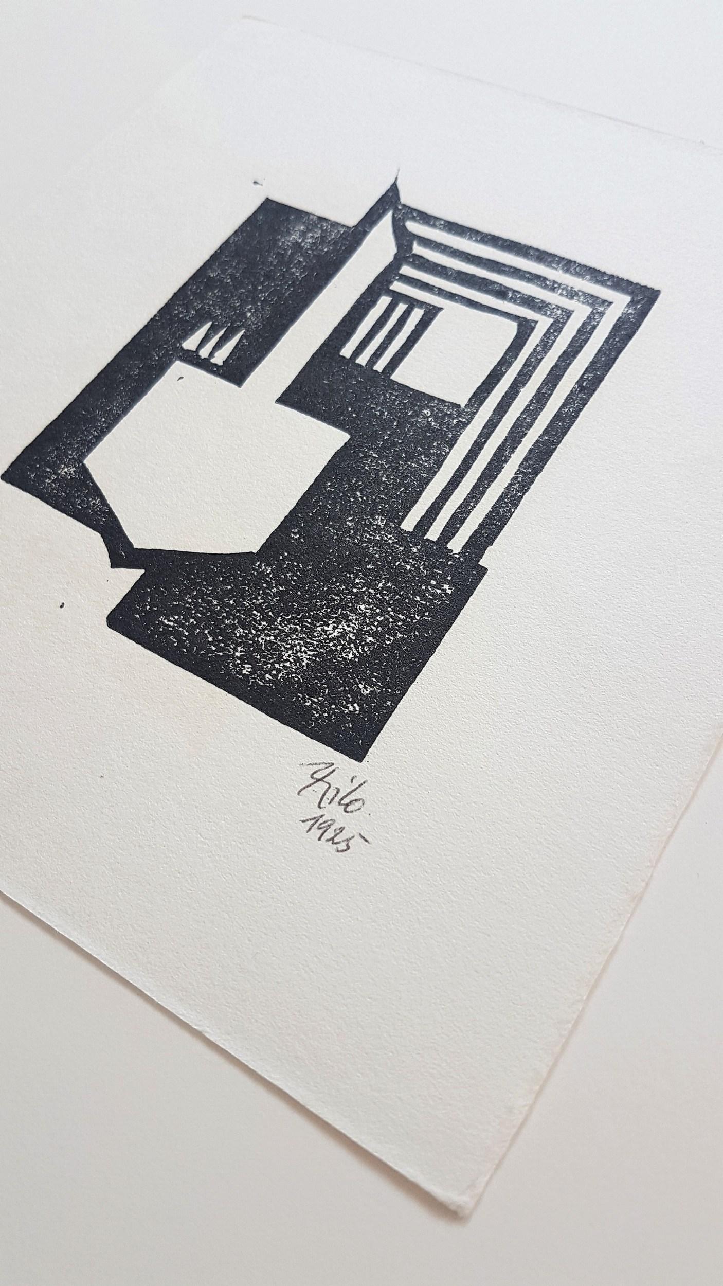 Abstrakte geometrische Komposition (abstrakte Kunst, Konstruktivismus und Konkrete Kunst) (Abstrakter Expressionismus), Print, von Thilo Maatsch