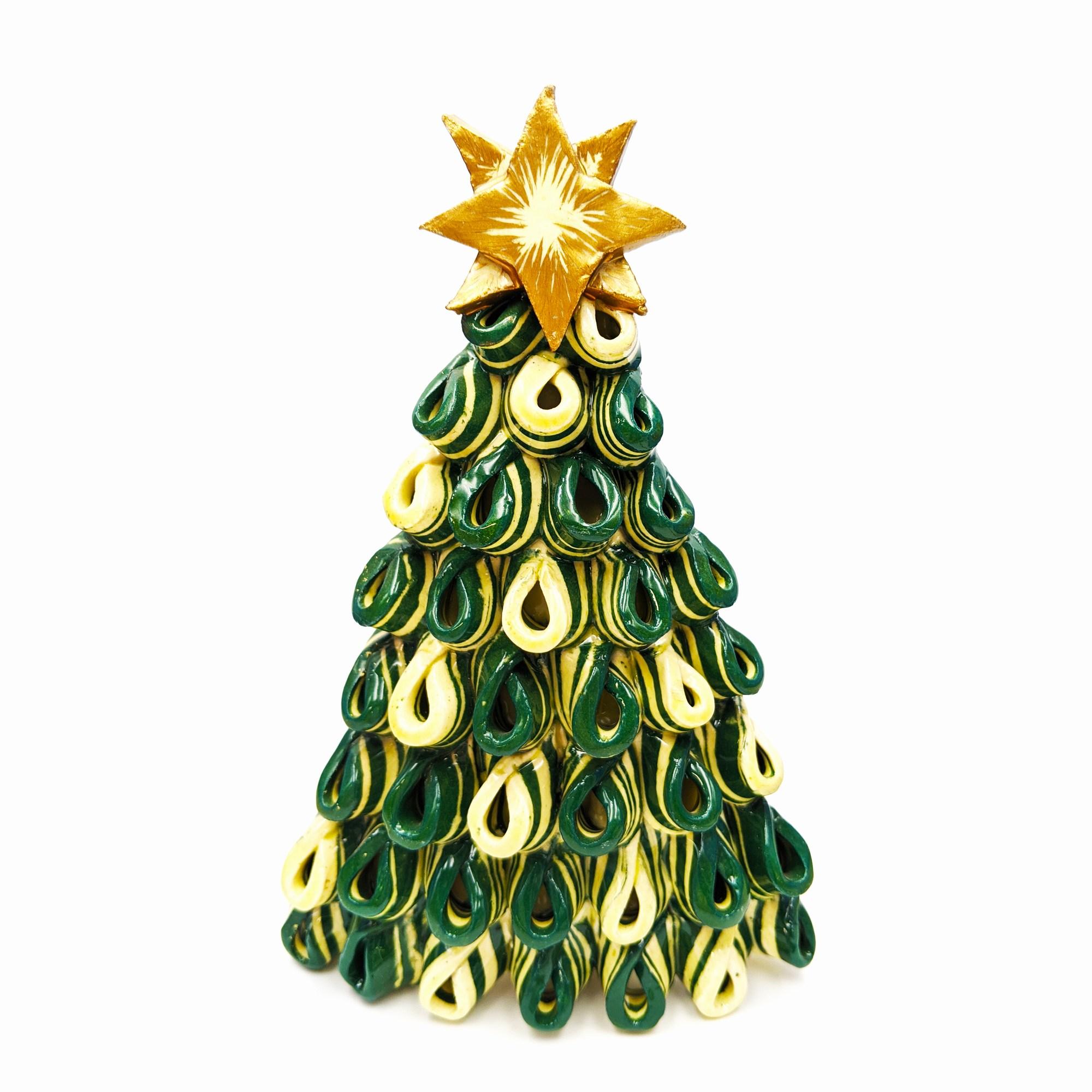 Christmas Tree with Golden Star - Sculpture by Irma Starr