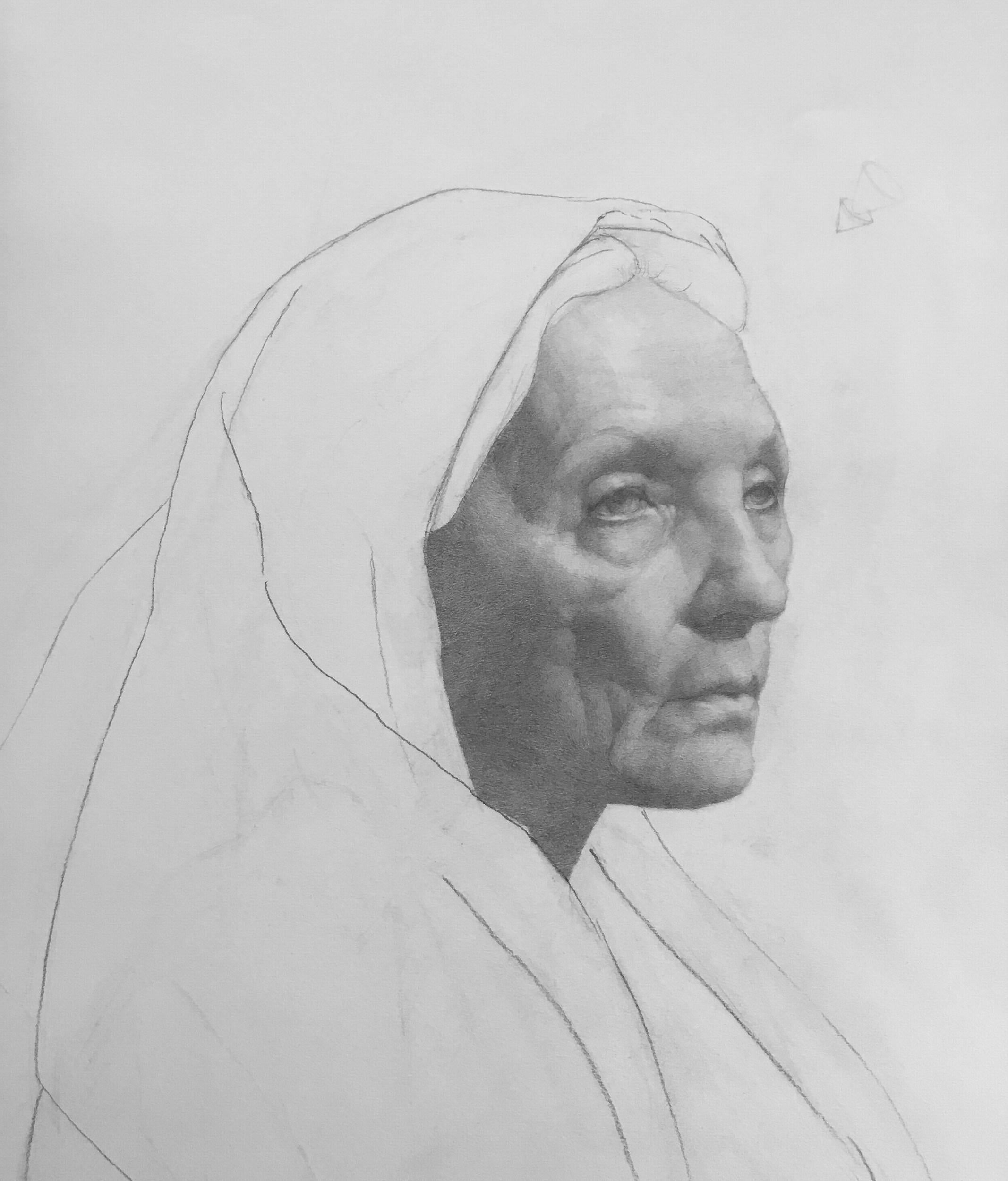 Anne Herrero Portrait Painting – Anna Nina, Anna Nina