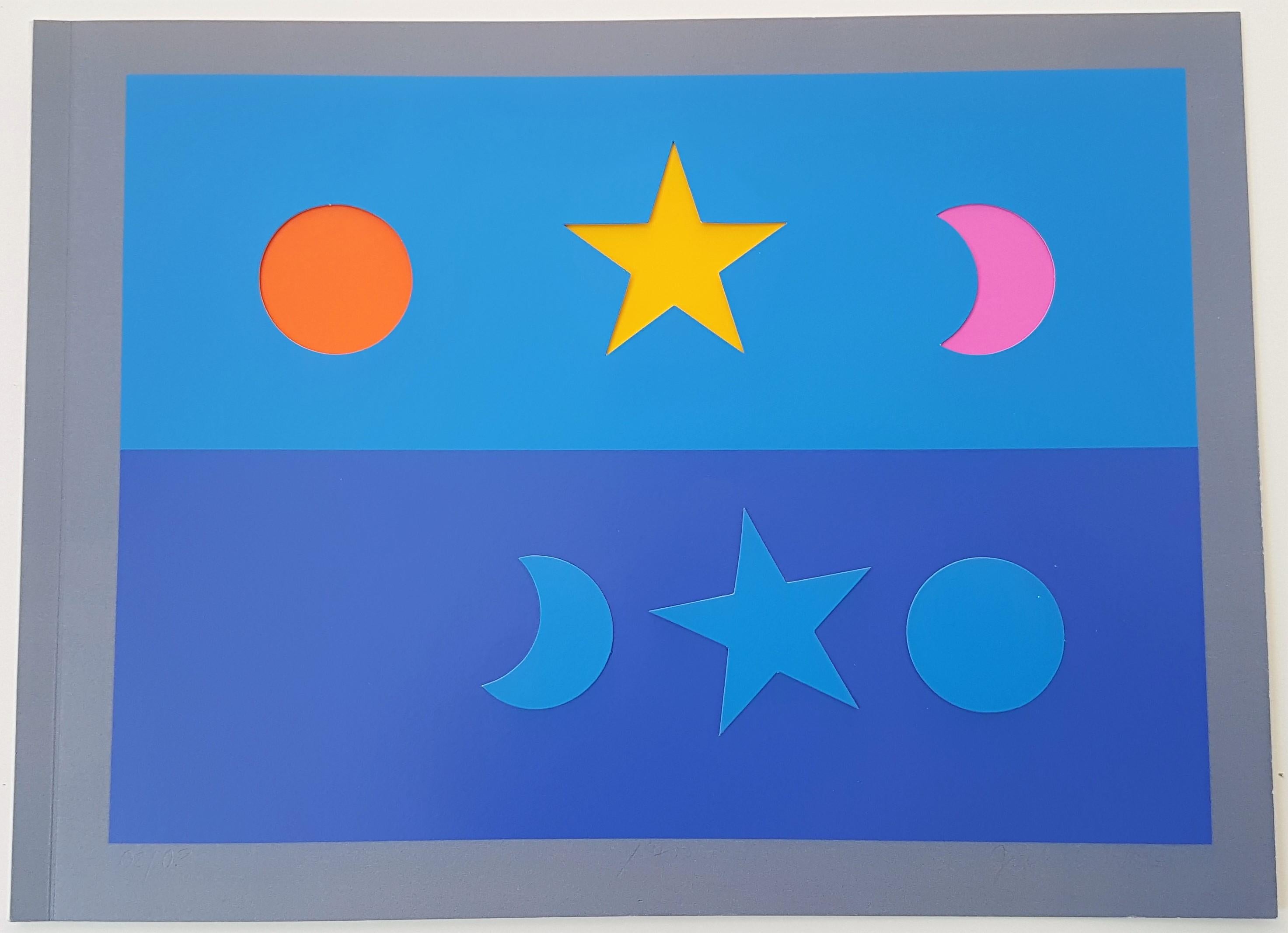 Stars (Pop Art, Bauhaus) - Mixed Media Art by Jockel Walz