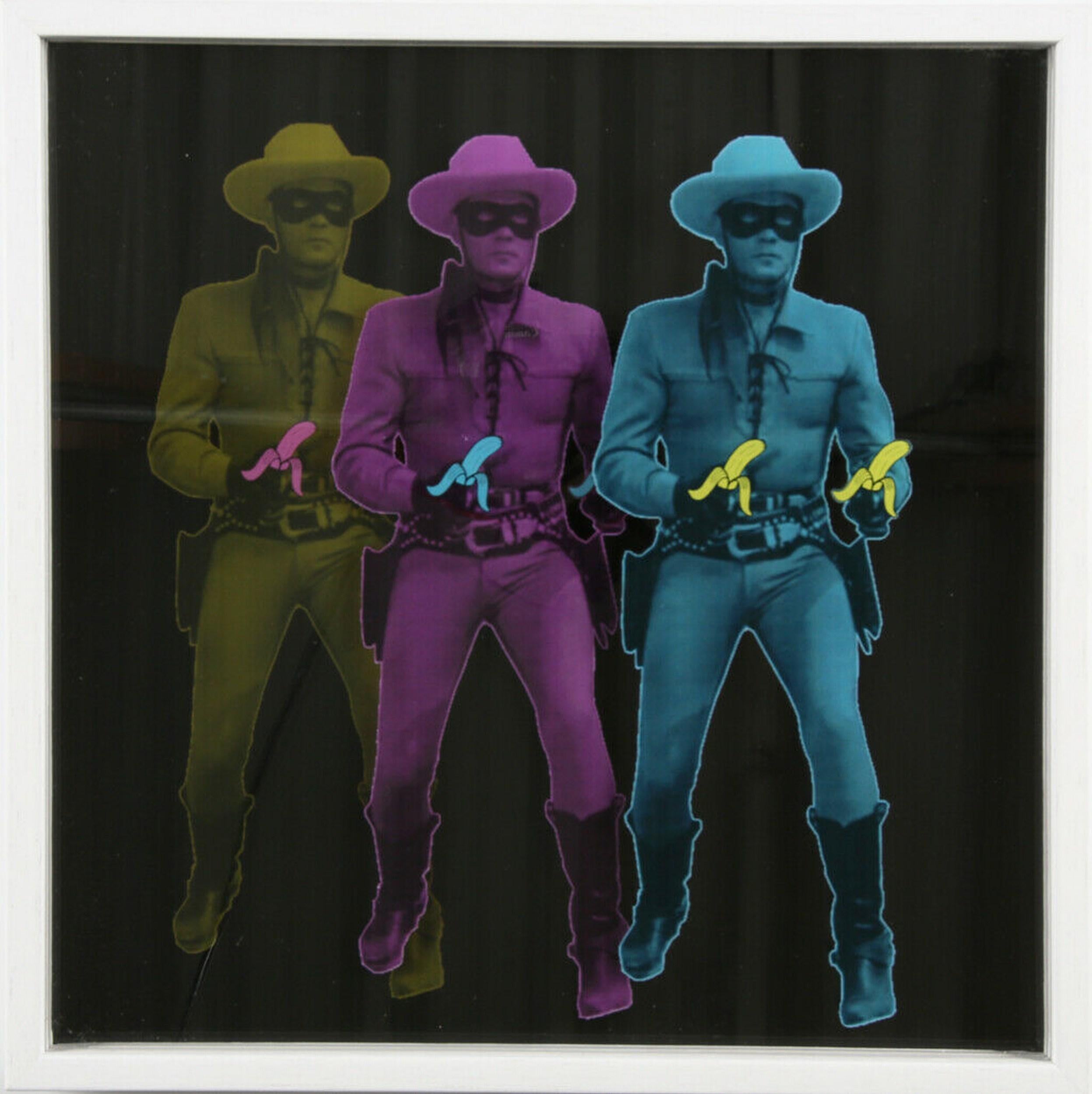 Shuby Figurative Print - Triple Lone Ranger - Banana Guns - 3D (Pop Art, Warhol, Street Art)