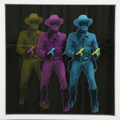 Triple Lone Ranger - Banana Guns - 3D (Pop Art, Warhol, Street Art)