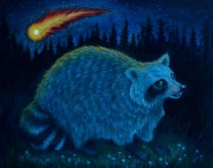 Raccoon Witnessing Life Ending Comet (Come qui mène à la vie)