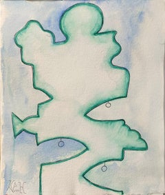 "Studio per scultura" by Enzio Wenk, 2020/2022 - Watercolor on Paper, Abstract