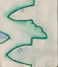 „Studio per scultura“ von Enzio Wenk, 2020/2022 – Aquarell auf Papier, Abstrakt