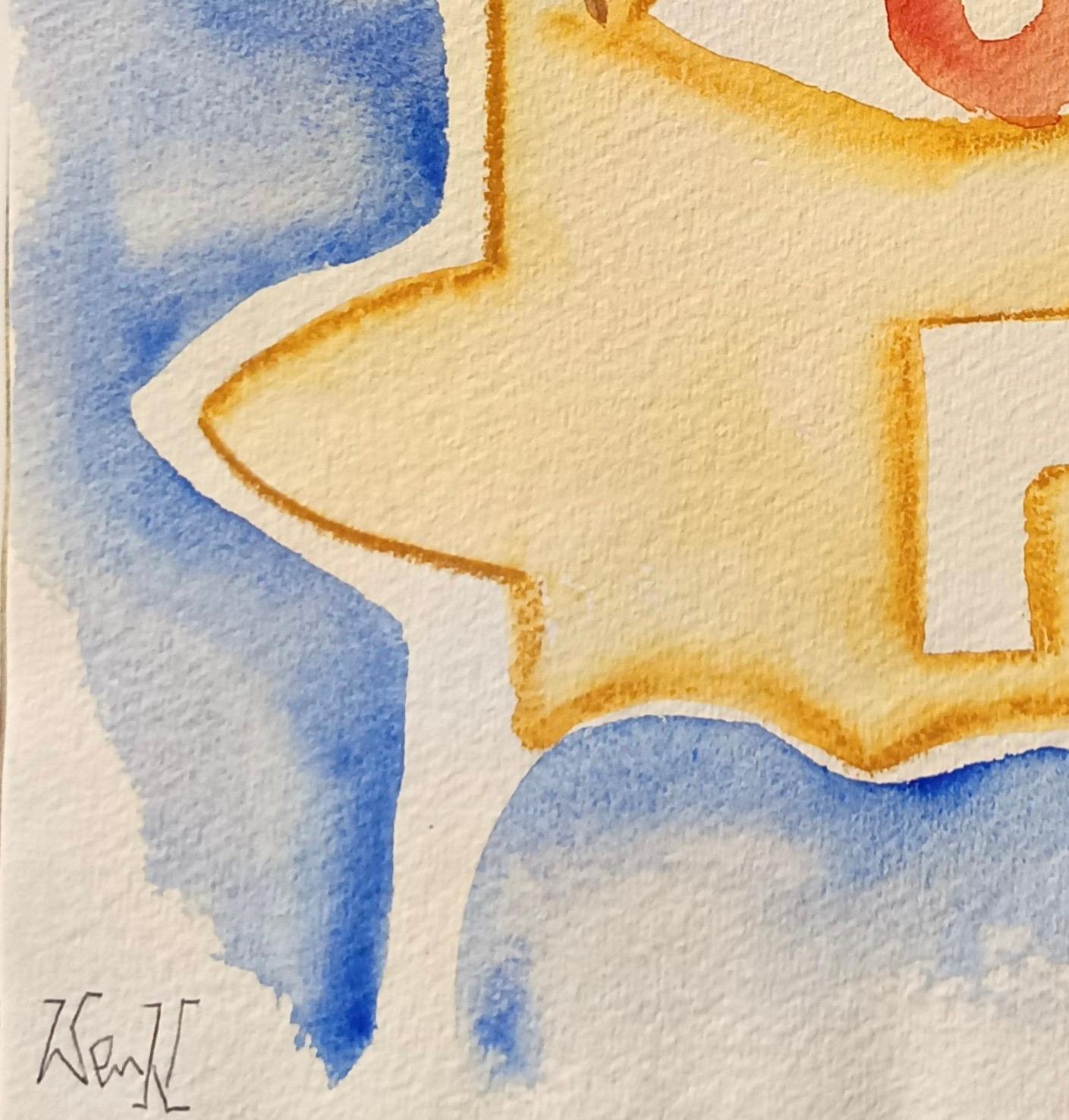 „Studio per scultura“ von Enzio Wenk, 2020/2022 – Aquarell auf Papier, figurativ im Angebot 5