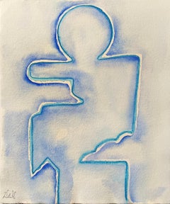 « Studio per scultura » d'Enzio Wenk, 2020/2022, aquarelle sur papier, abstrait