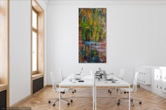 FANTASY-SWAMP- vertical colorful  abstract painting