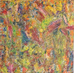FLOWER-FIELDS- abstract painting square
