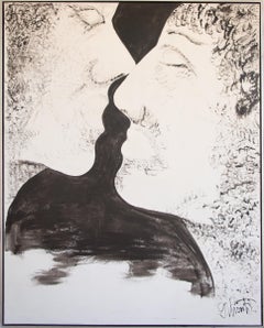 Used INTIMATE- figurative painting black and white