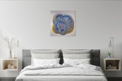 SPACE ICE- square abstract painting