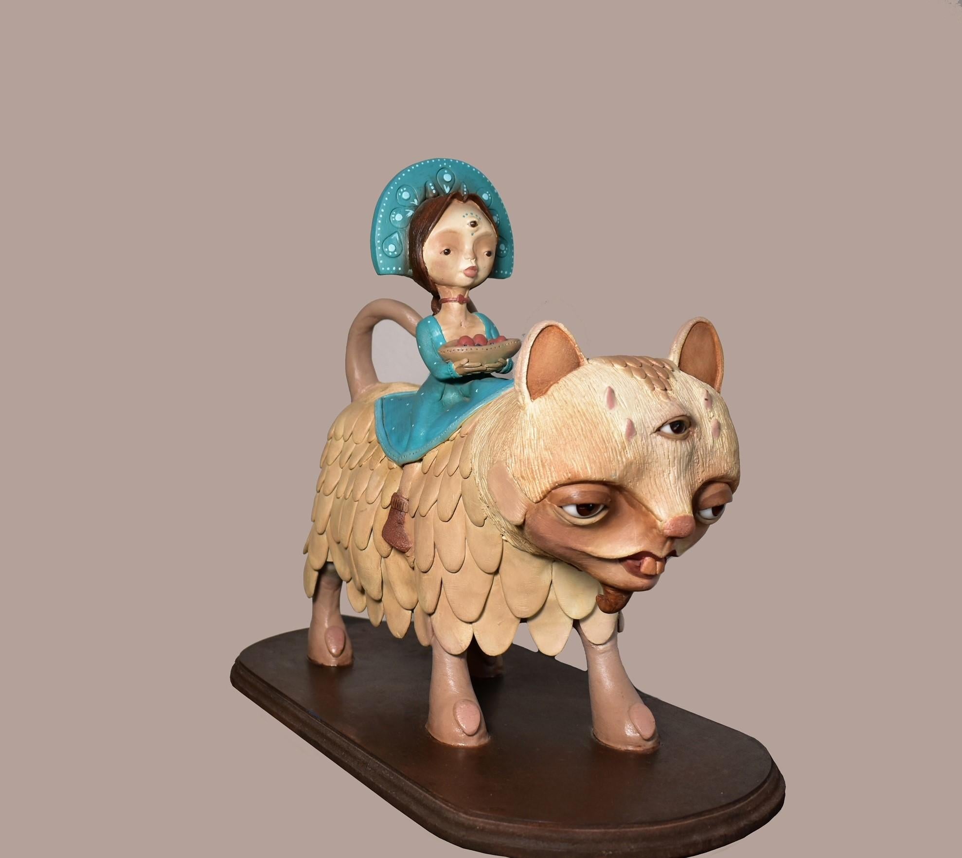 Figurative Sculpture de Cristina Rank - Los Portadores- Escultura Figurativa