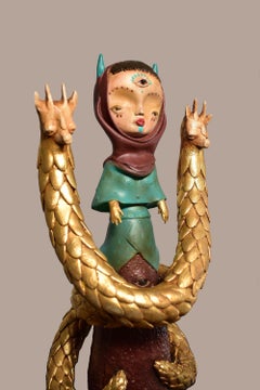 Serpiente dorada- Figurative Sculpture
