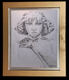 Sanctuaire - texte artistique, cadre doré