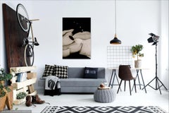 Excursion 1 - Peinture abstraite verticale noire et blanche