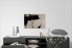 "Excursión 3" - Dibujo abstracto horizontal en blanco y negro (lápiz sobre papel).