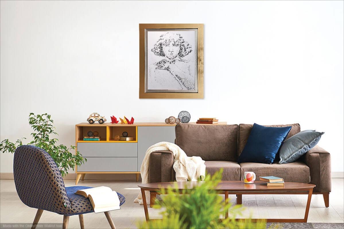 La especialidad de la artista consiste en caligramas o imágenes creadas a partir de texto, conseguidos en gran parte por su fascinación por el dibujo. Salas afirma que el dibujo es un arte completo en sí mismo y no un procedimiento. Esta pieza única