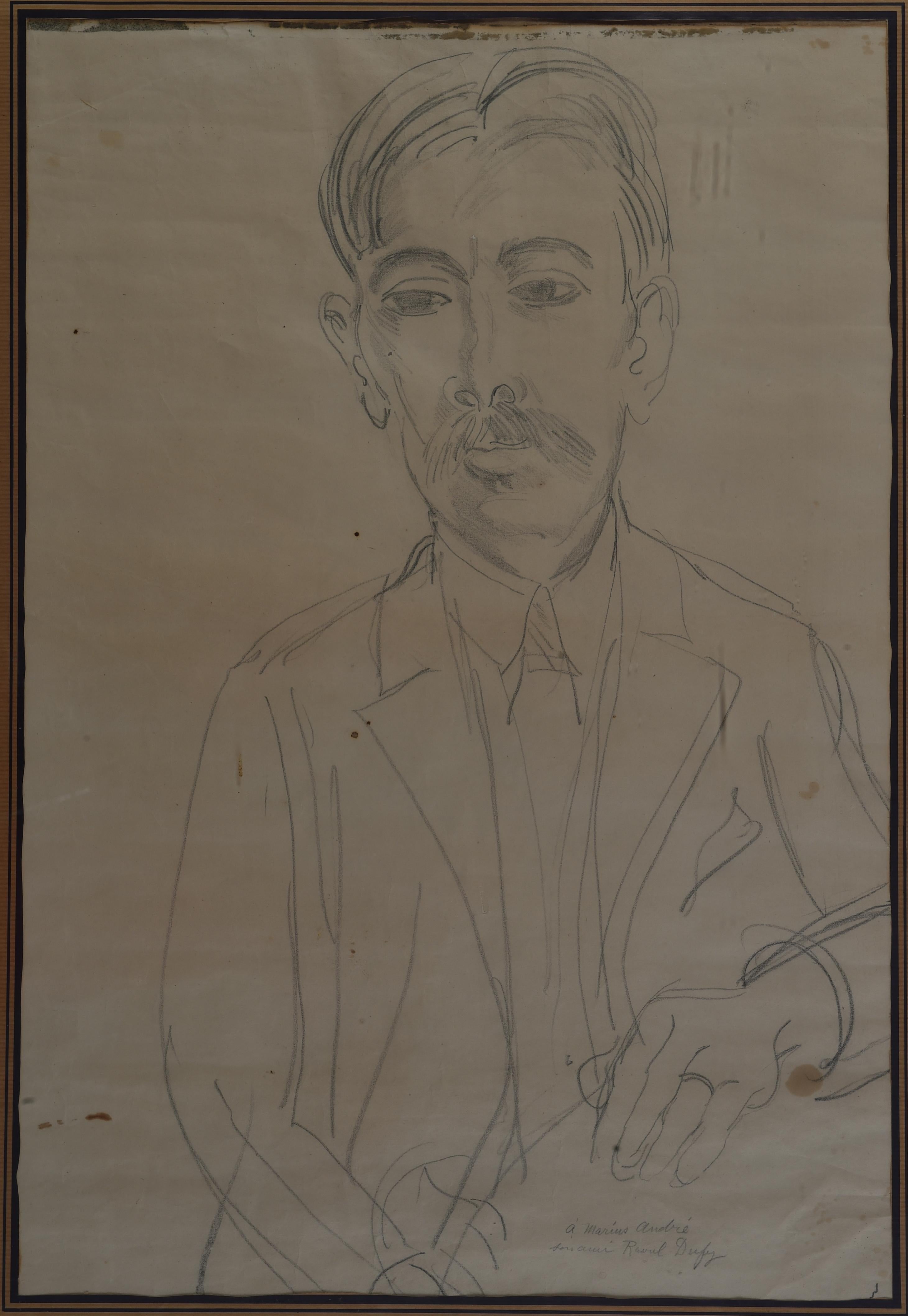 Portrait of Marius André - Art by Raoul Dufy