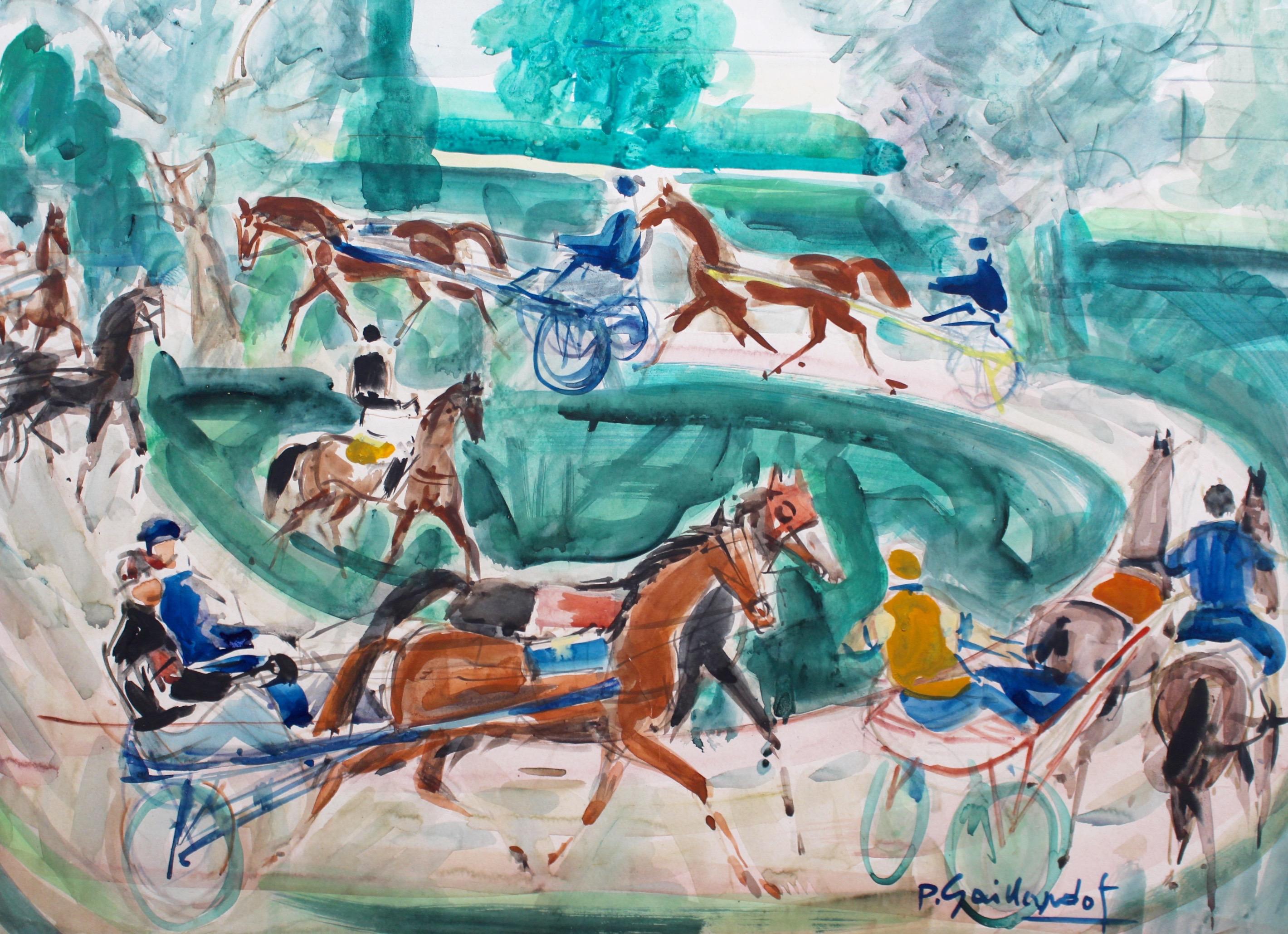 Pierre Gaillardot  Animal Art - A Day at the Deauville Racetrack