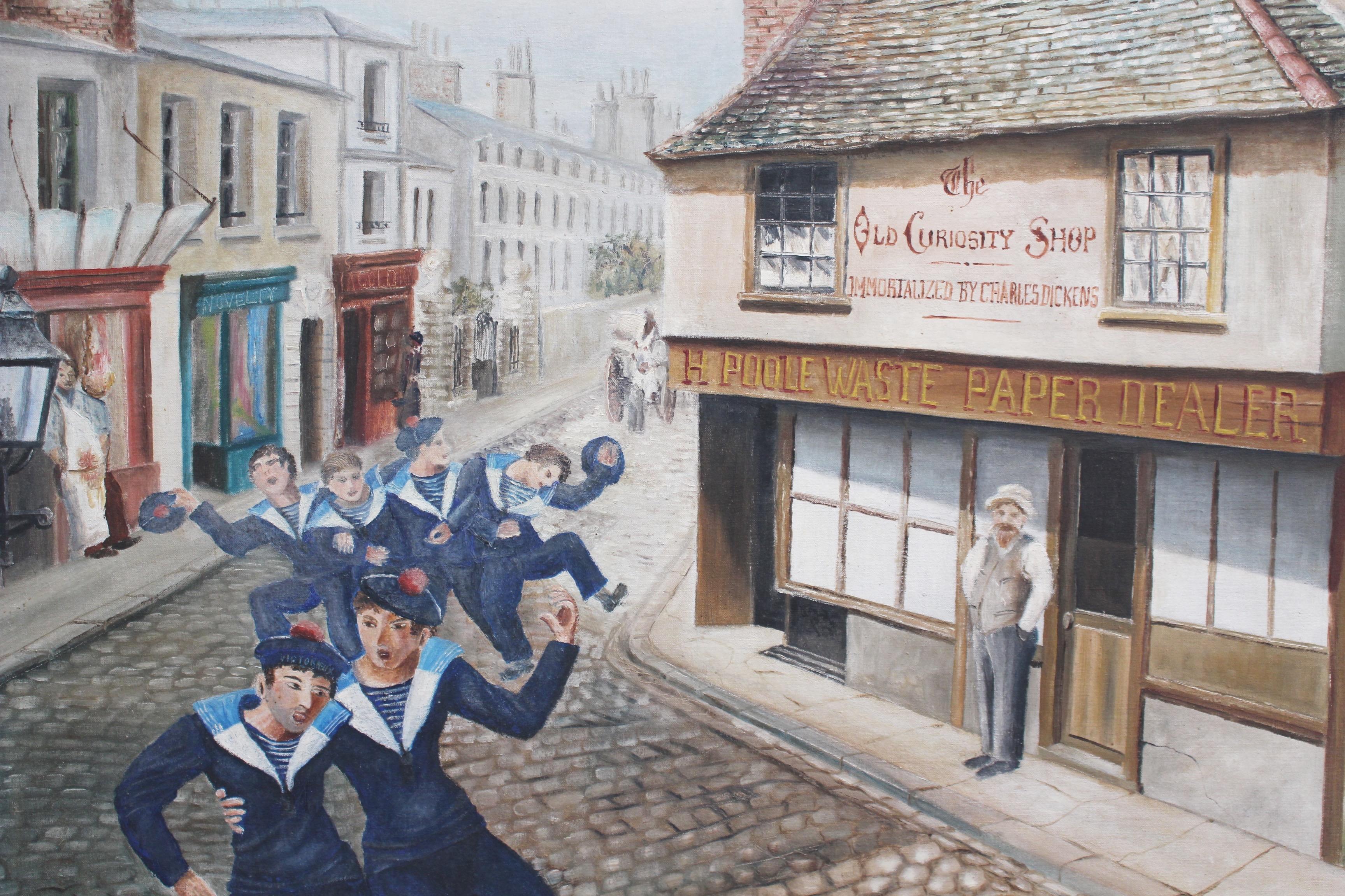 'La Bordée -Tacking in Front of the Old Curiosity Shop' French Sailors in London 4