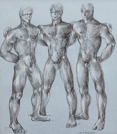 « Muscles:: Muscles and More Muscles » de Ren Bolliger:: Nus masculins érotiques c. années 1960s