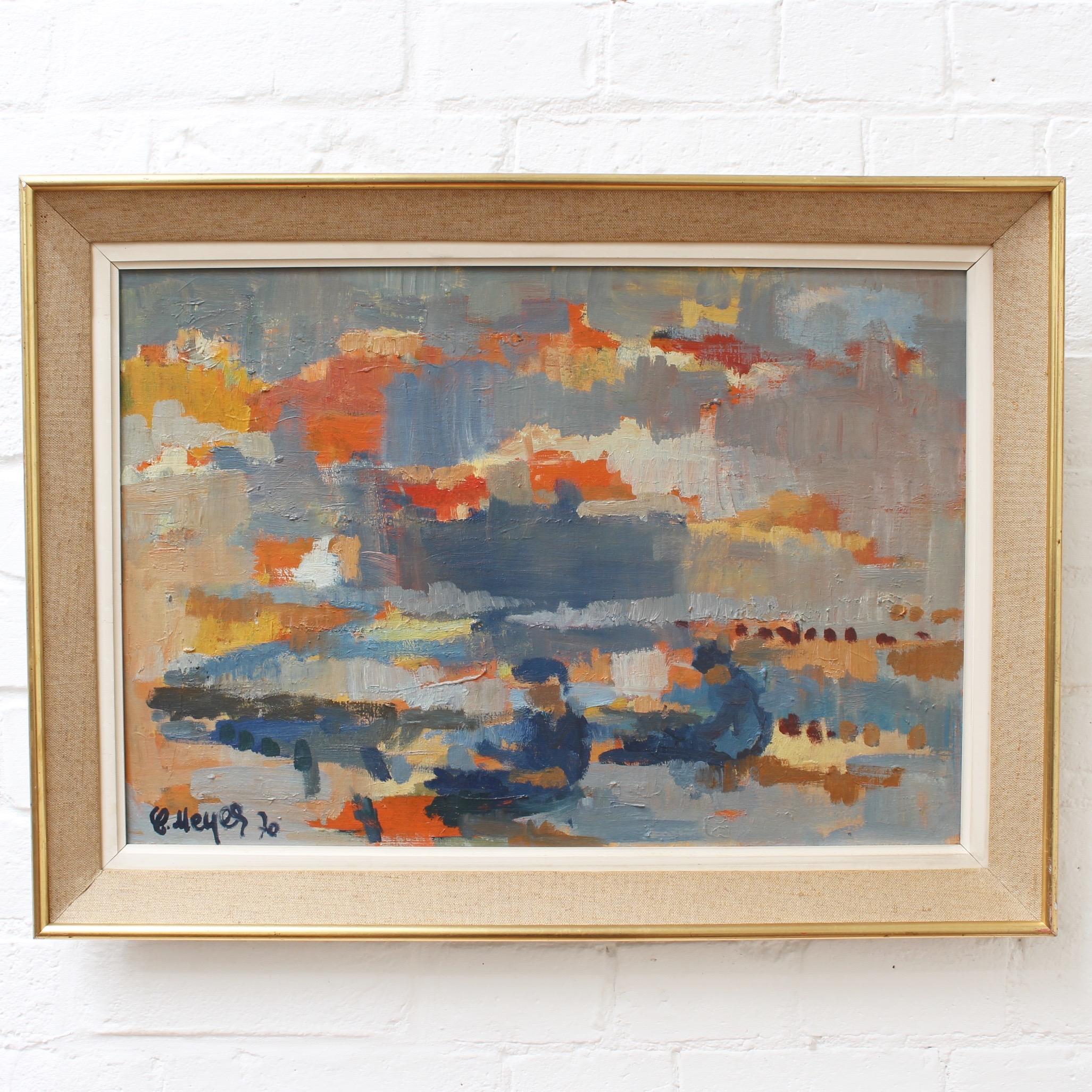Figures at a Stream - Painting by C. Meyer