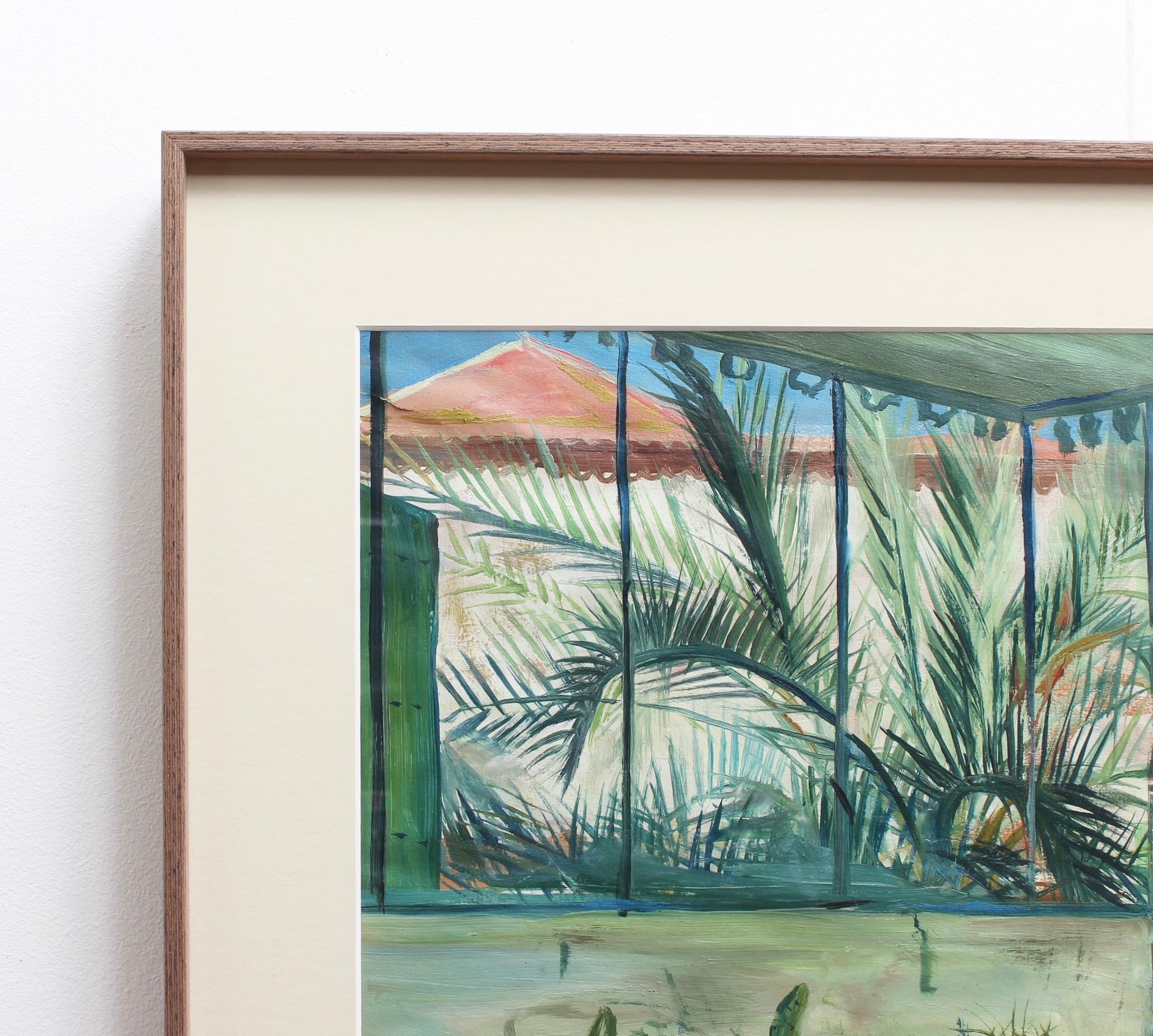The Sun Terrace - Modern Painting by Marcel Bouissou