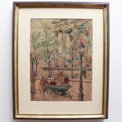 Flower Seller, Place de la Madeleine - Paris 1890s