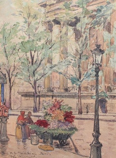 Flower Seller, Place de la Madeleine - Paris 1890s