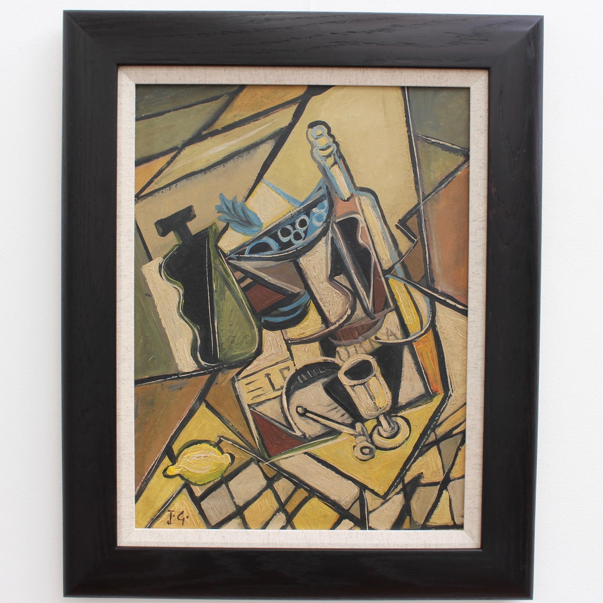 Cubist Still Life - Painting by J.G.