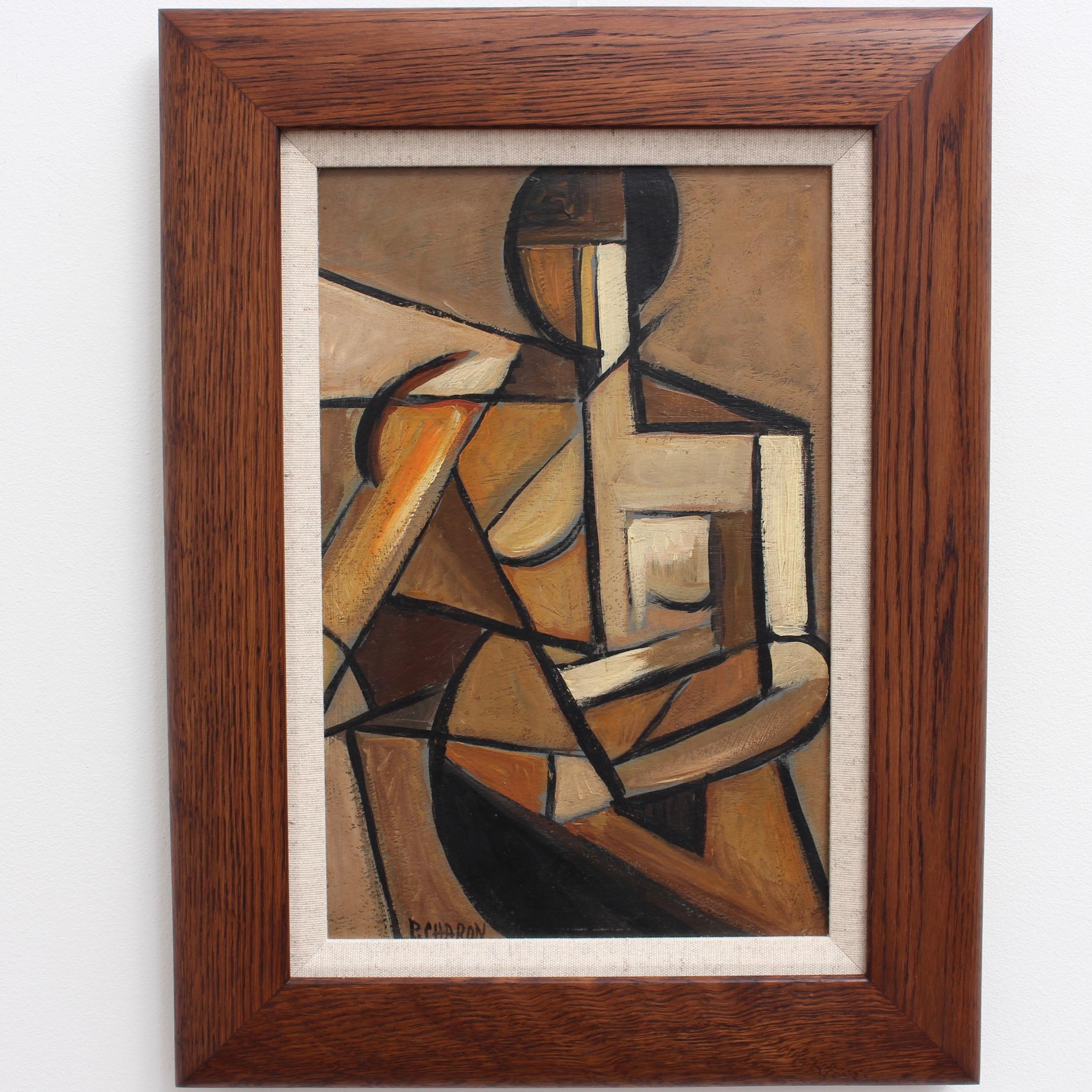 Abstract Nude in Mahogany - Painting by Unknown