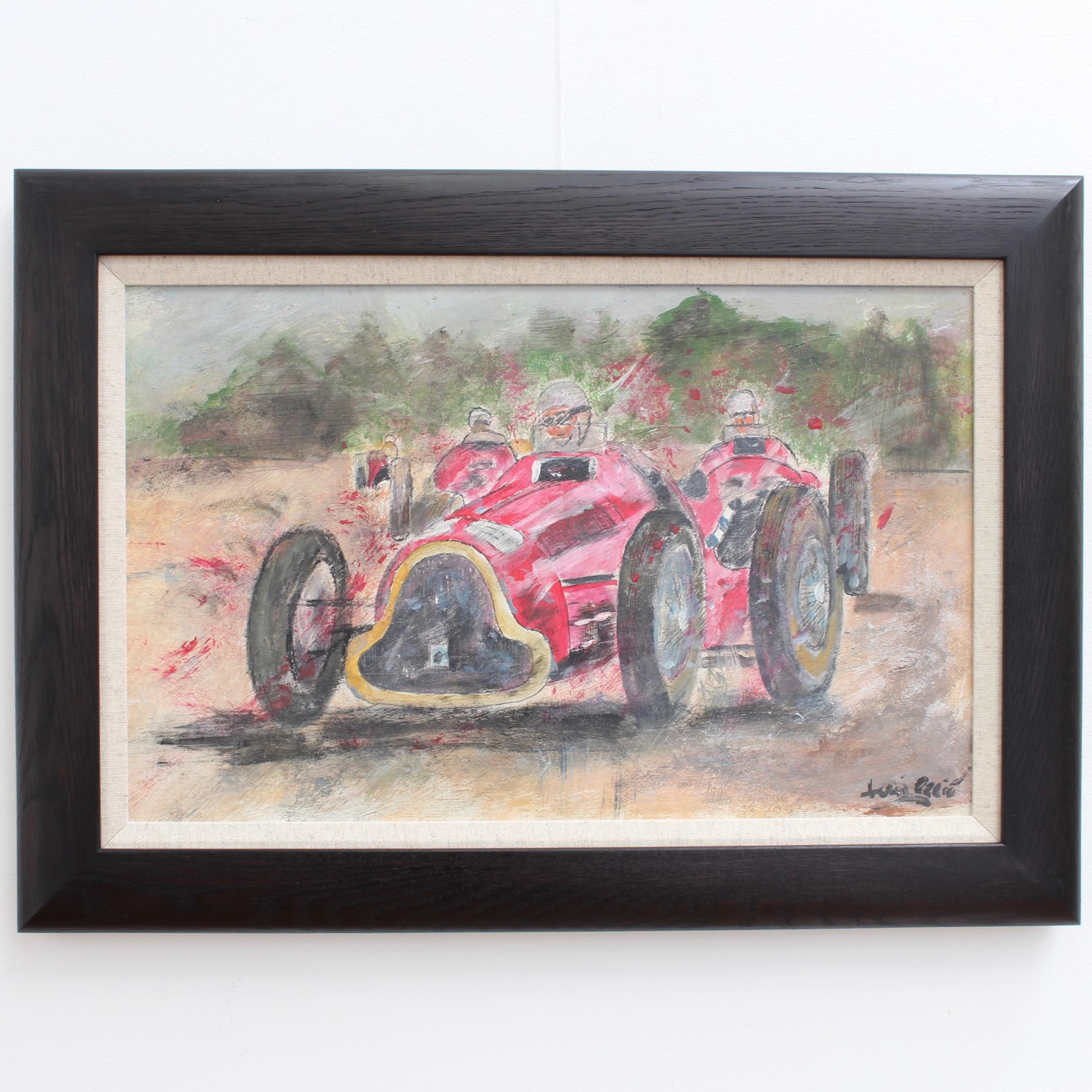 Der Grand Prix-Rennwagen – Painting von Unknown