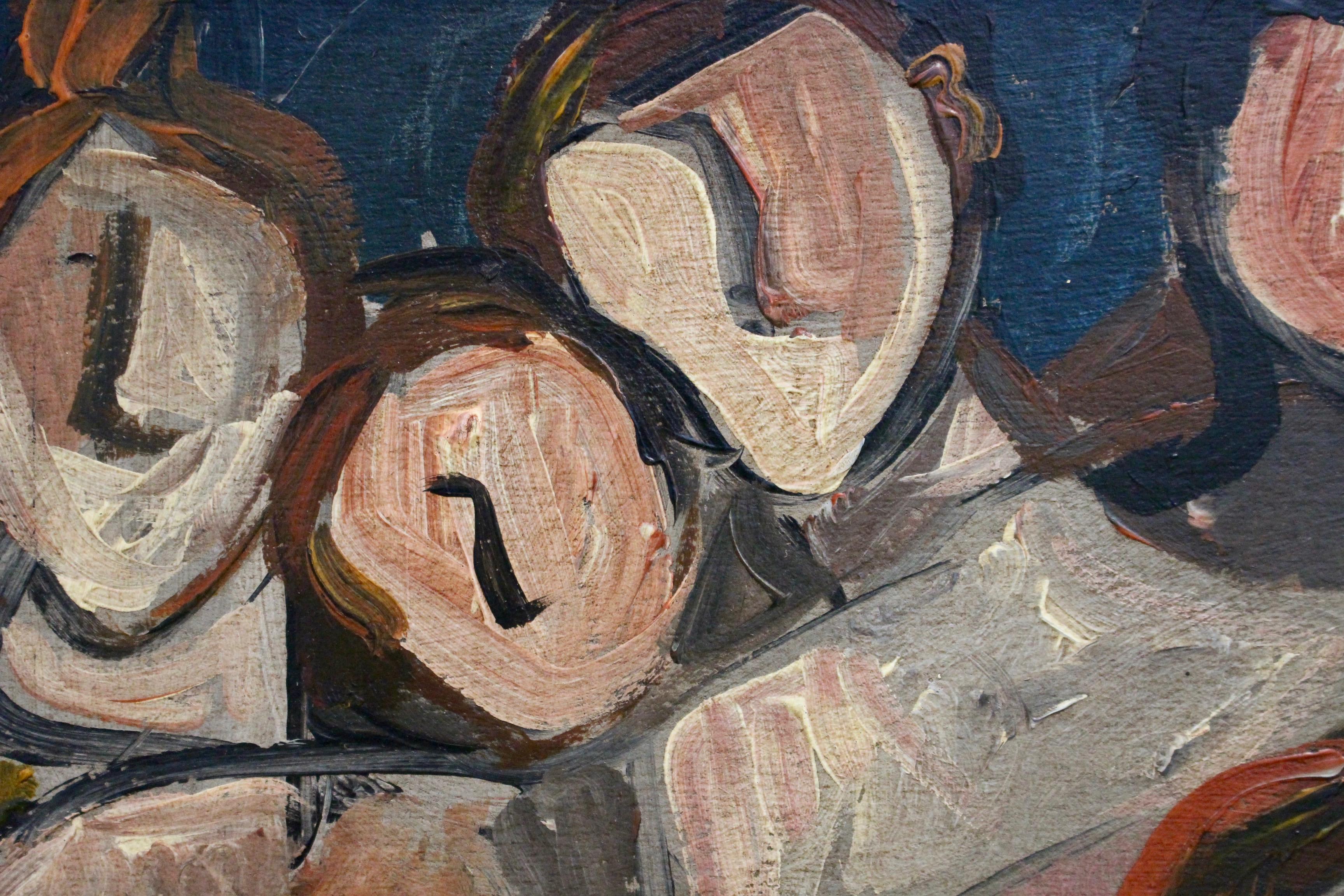 'The Gathering', Berlin School, Initialed 'TZ'  - Modern Painting by Unknown