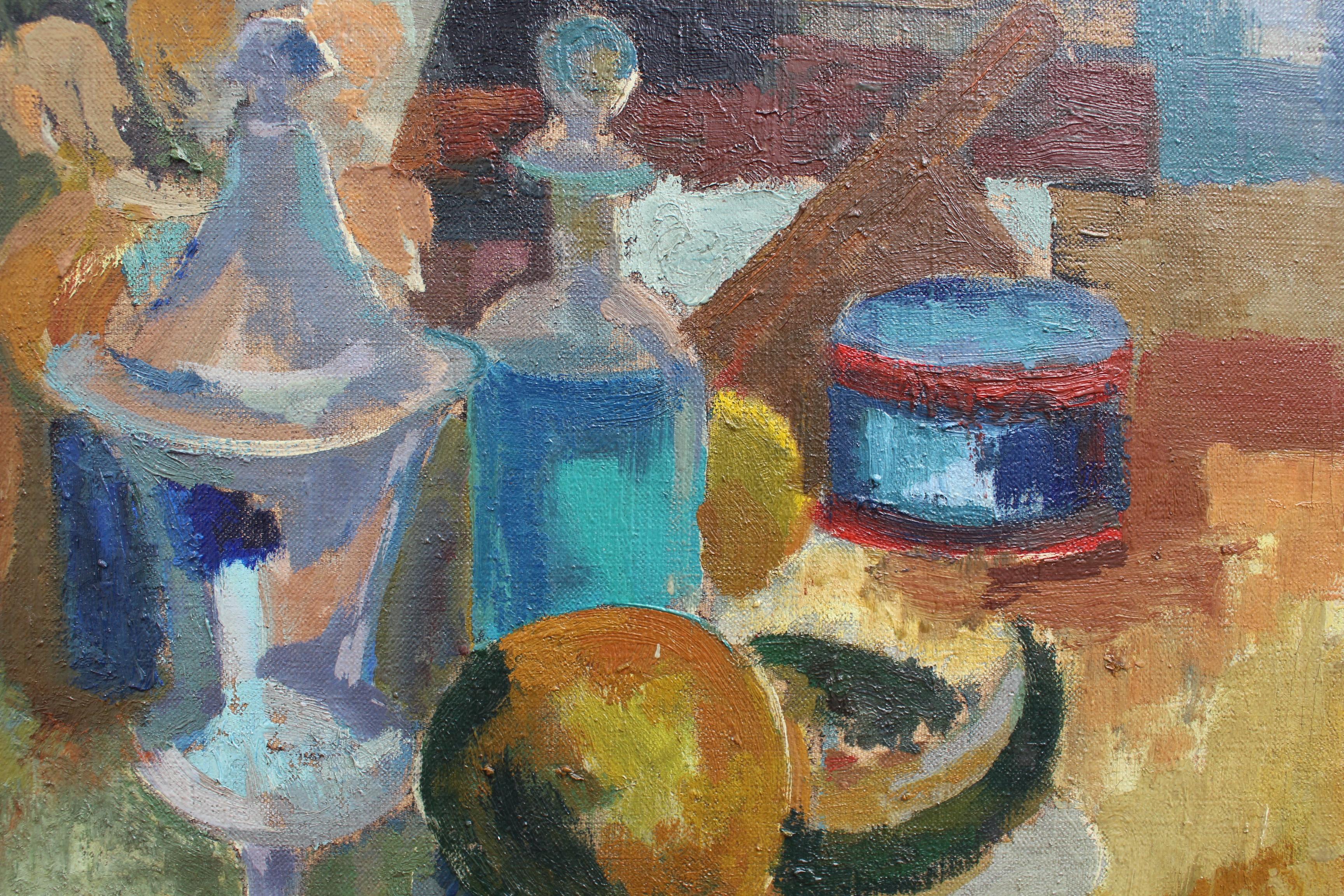 Still Life with Vases, Vessels and Fruit 9