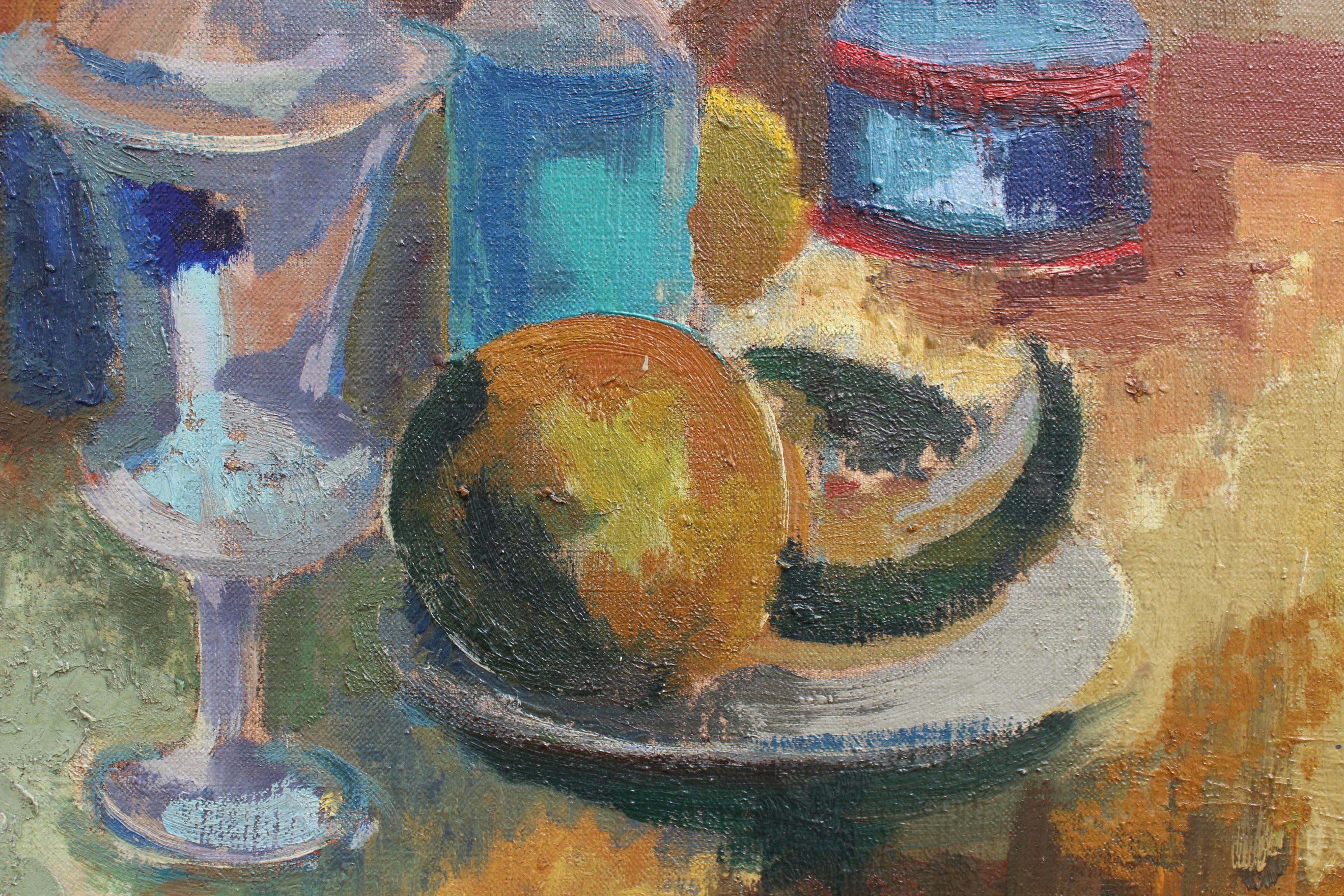 Still Life with Vases, Vessels and Fruit 11