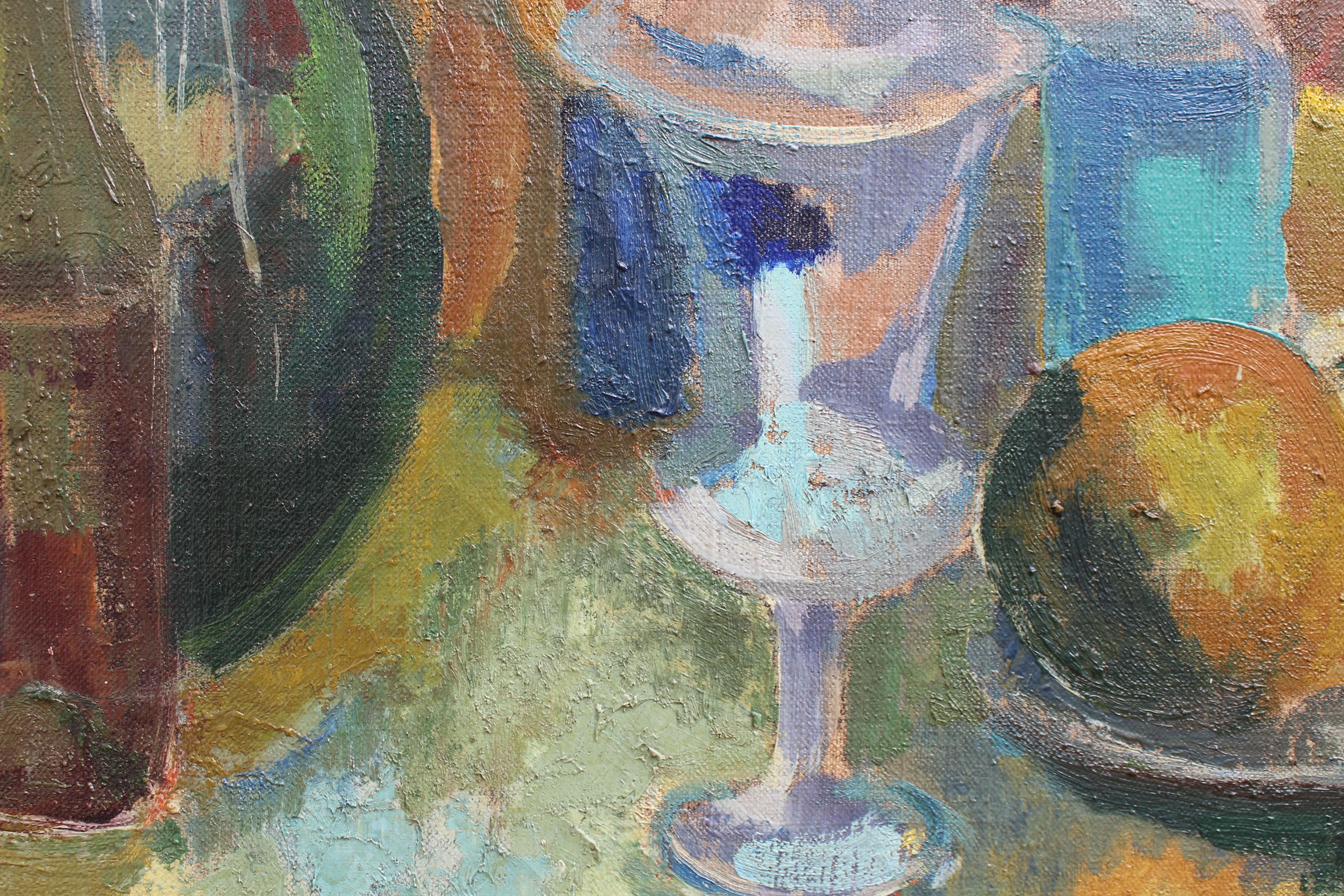 Still Life with Vases, Vessels and Fruit 12