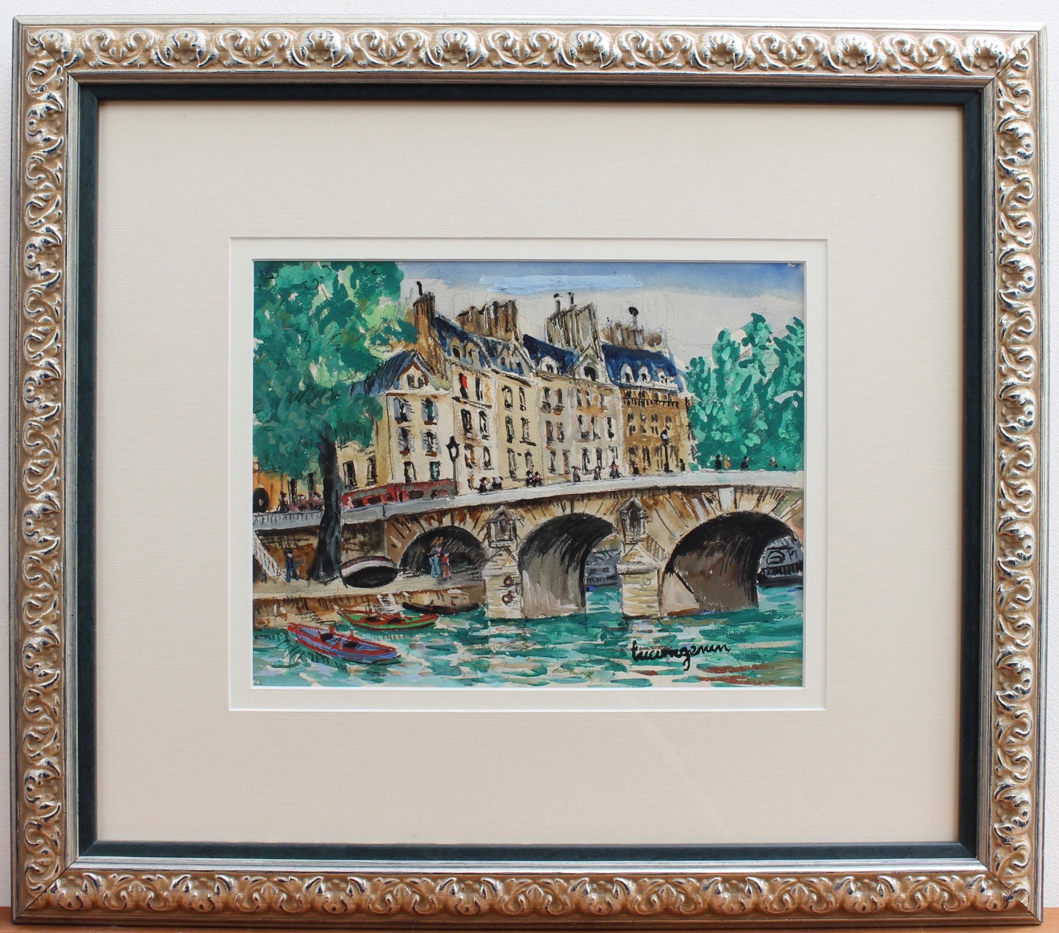 Le Pont Neuf - Expressionniste Art par Lucien Génin
