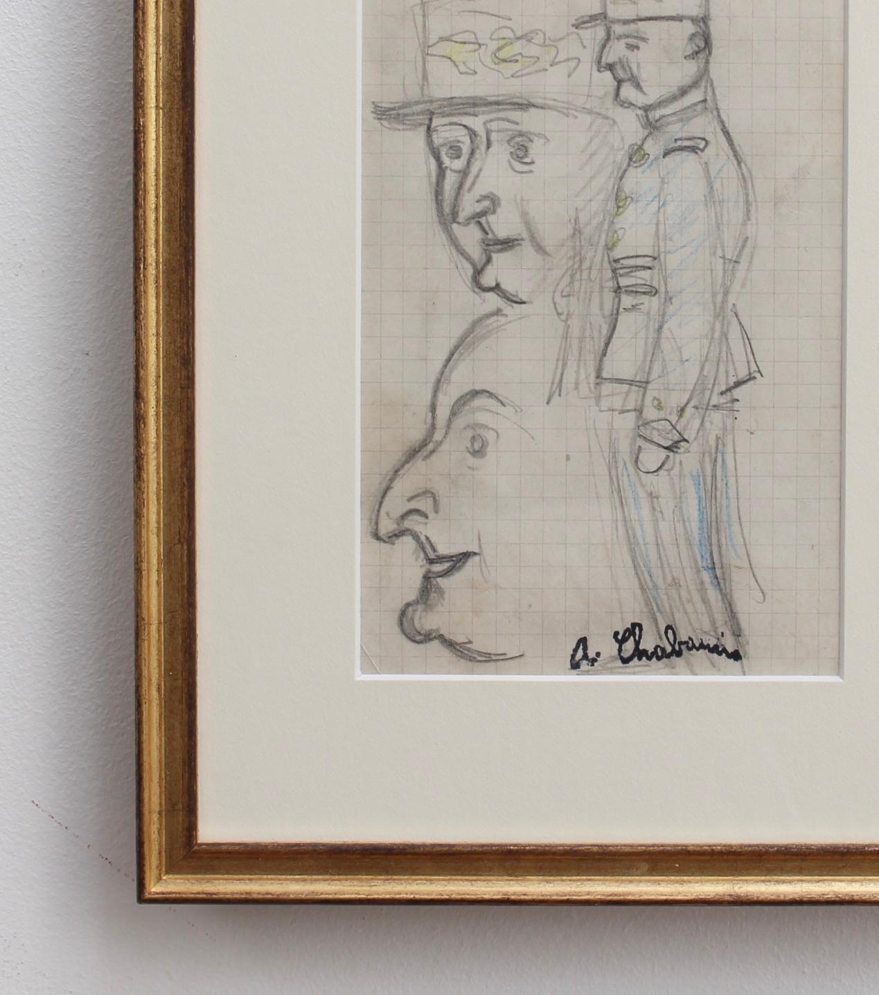 Mon Colonel (Grau), Figurative Art, von Auguste Chabaud