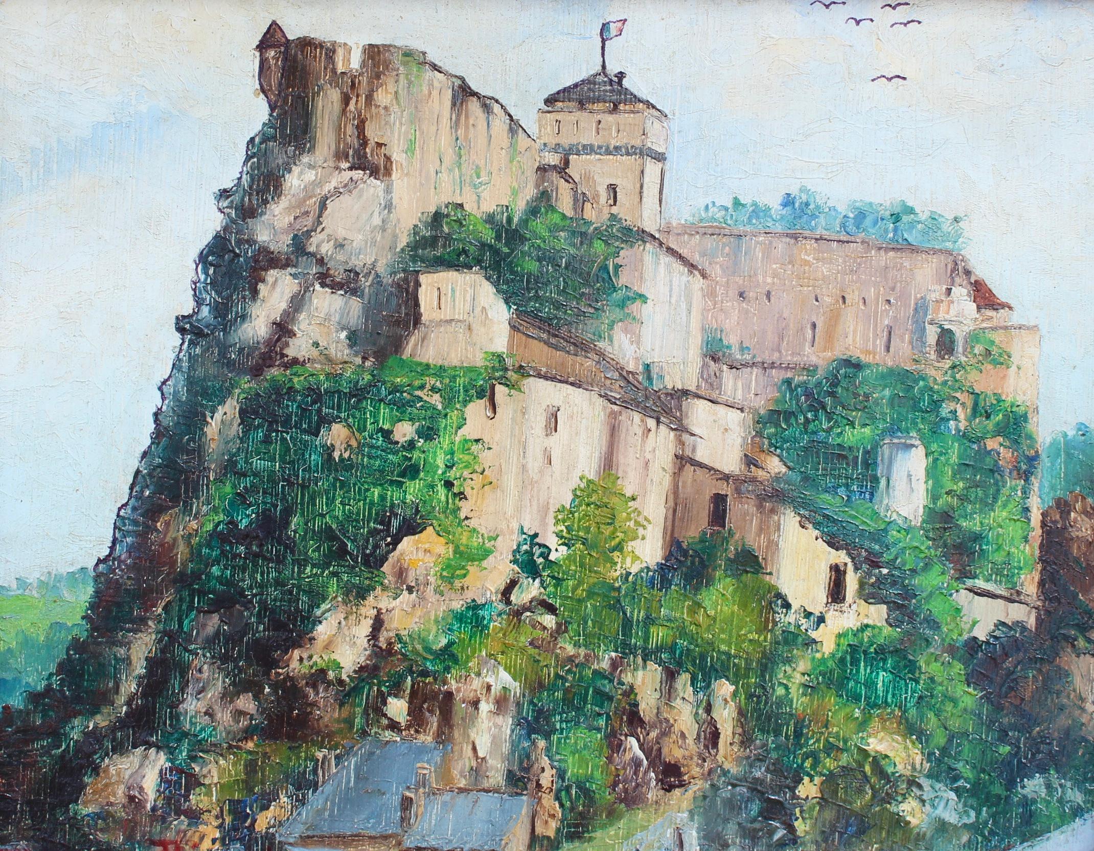 Maurice Martin Figurative Painting - The Chateau of Lourdes