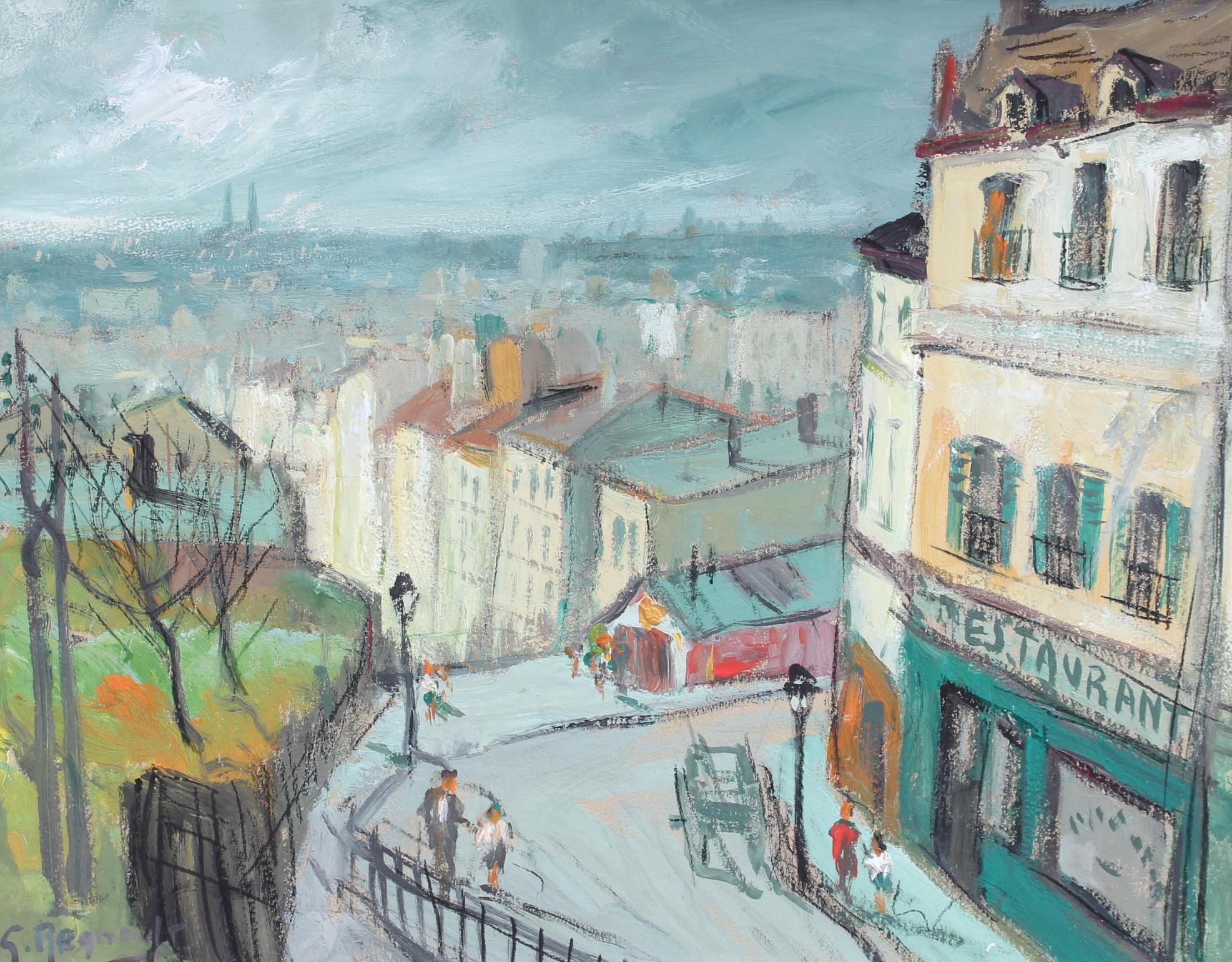 Georges Regnault Figurative Painting - Rooftops of Paris