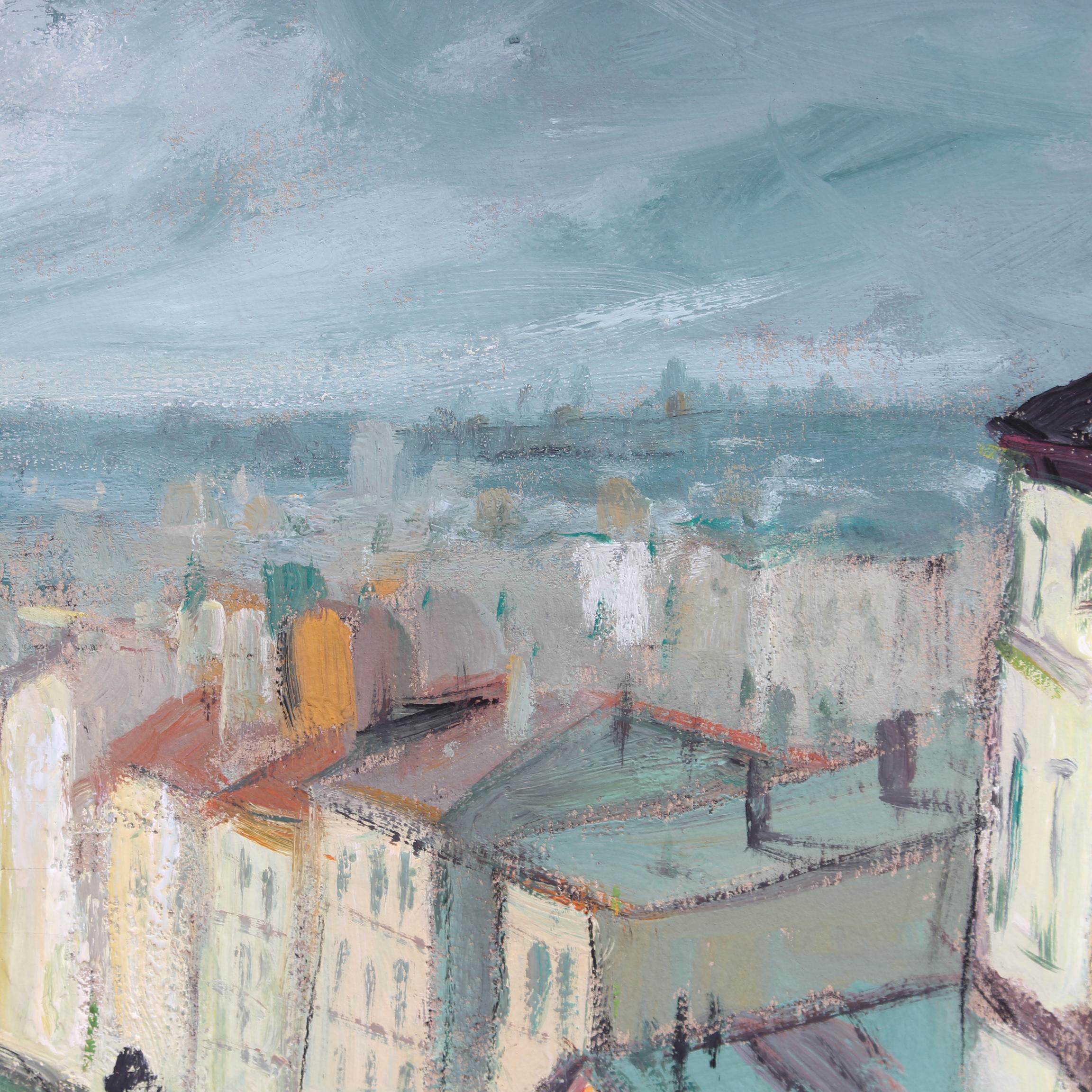 Rooftops of Paris - Expressionist Painting by Georges Regnault
