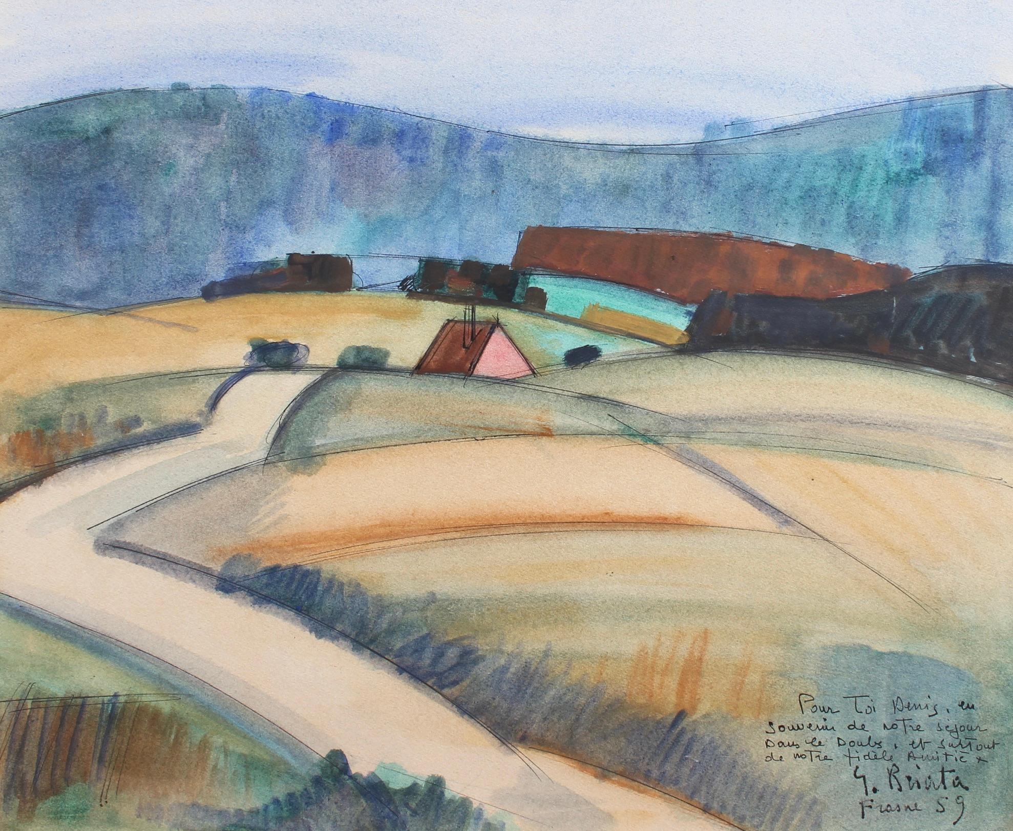 Georges Briata Landscape Painting - French Landscape