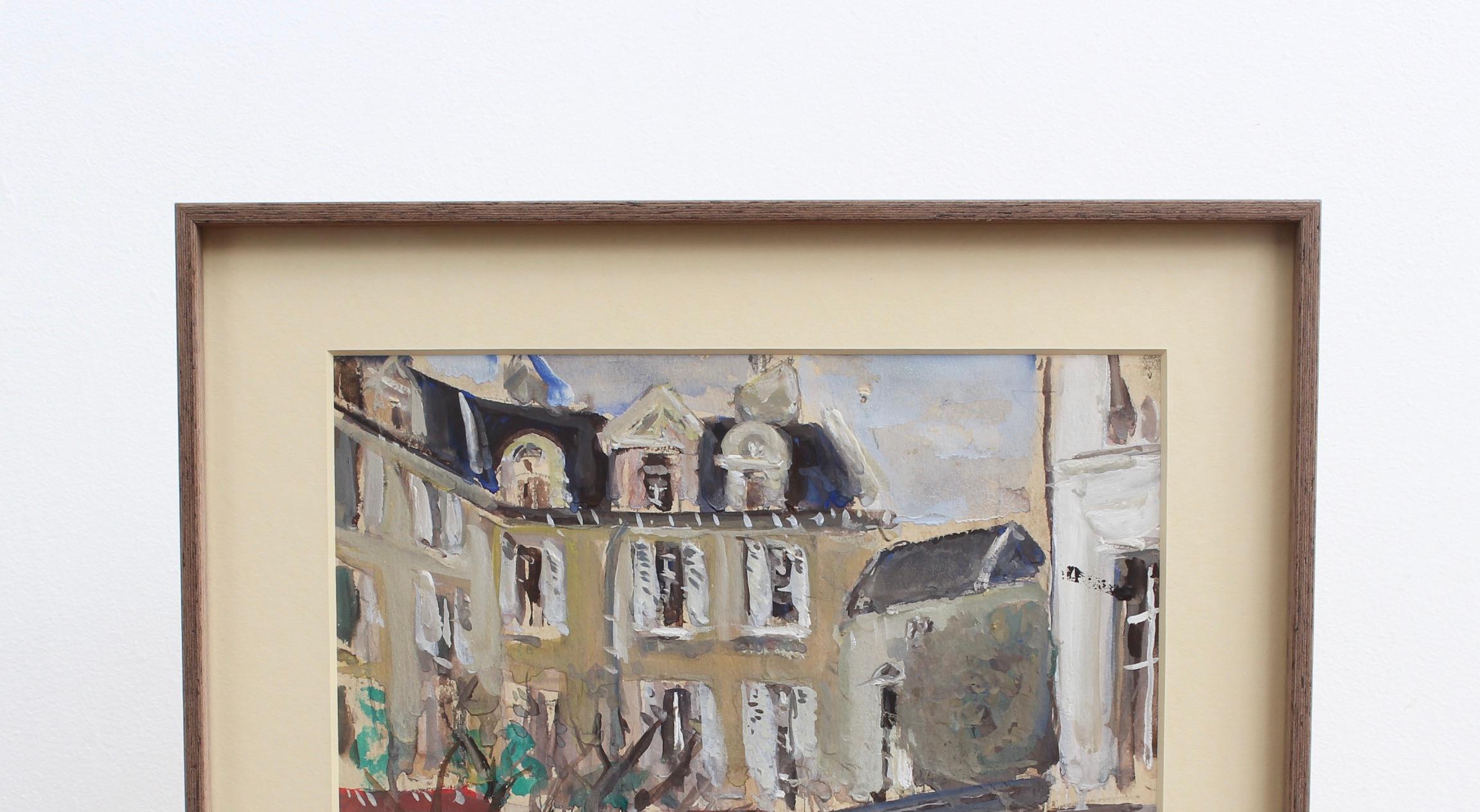 A View of Paris - Gray Landscape Art by Lucien Génin