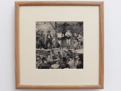 La parade des lutteurs du terrain de chasse, école française moderne