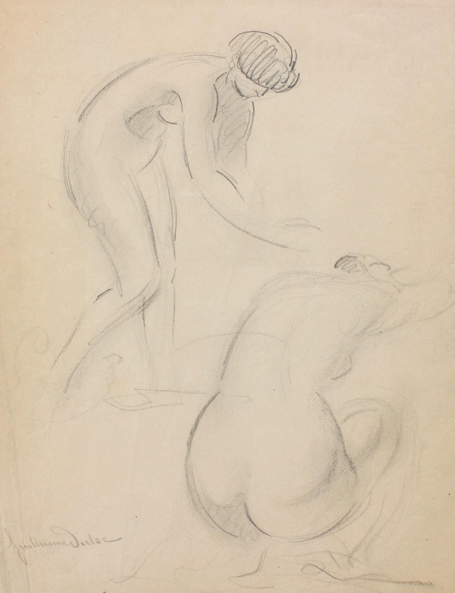 Nude Guillaume Dulac - Deux nus en position de pose