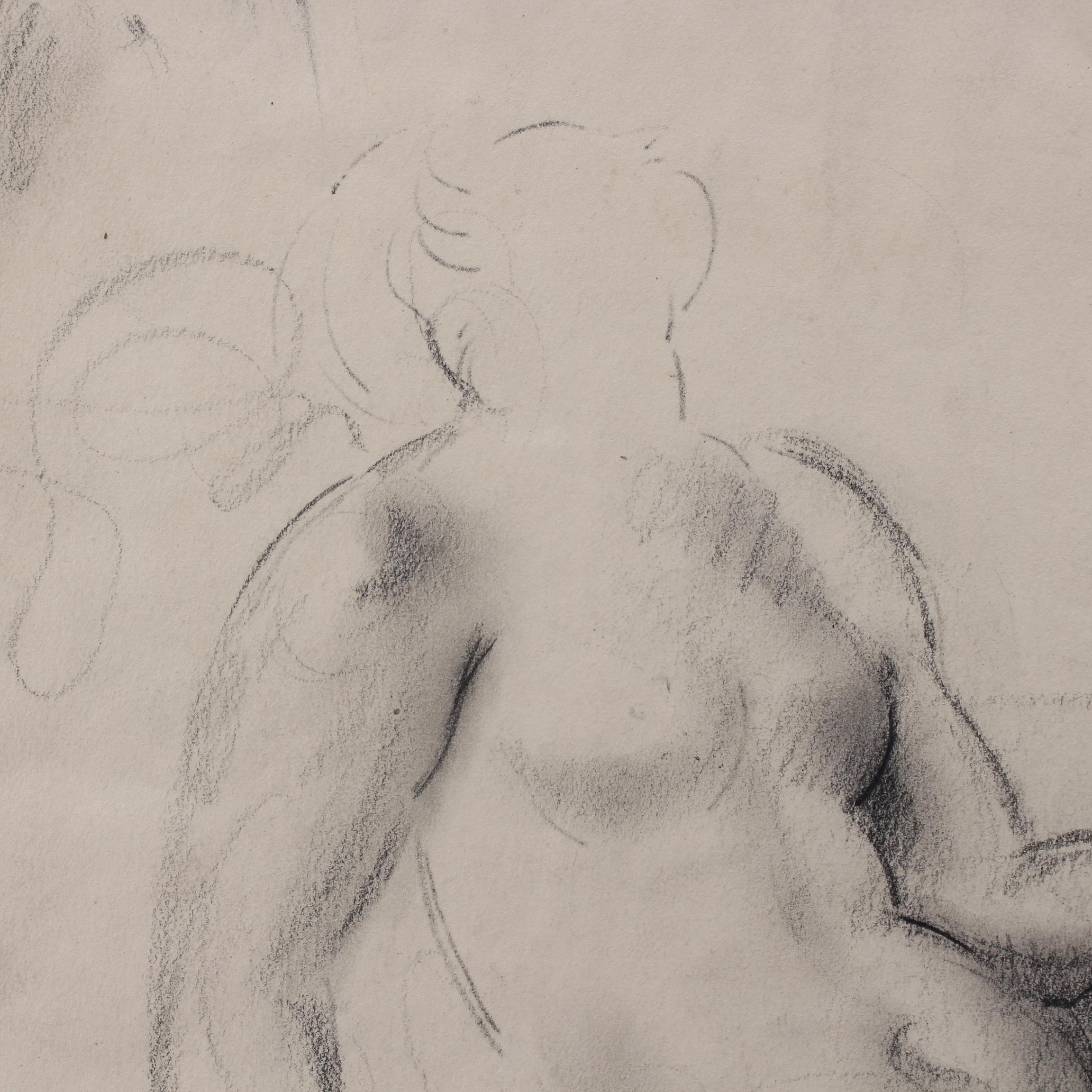 Study of Reclining Nude - Gray Portrait by Guillaume Dulac