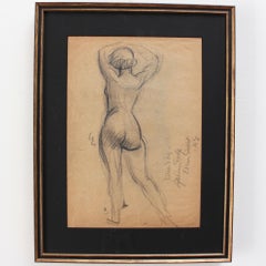Standing Nude with Raised Arms