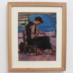 Woman Mending a Fishing Net
